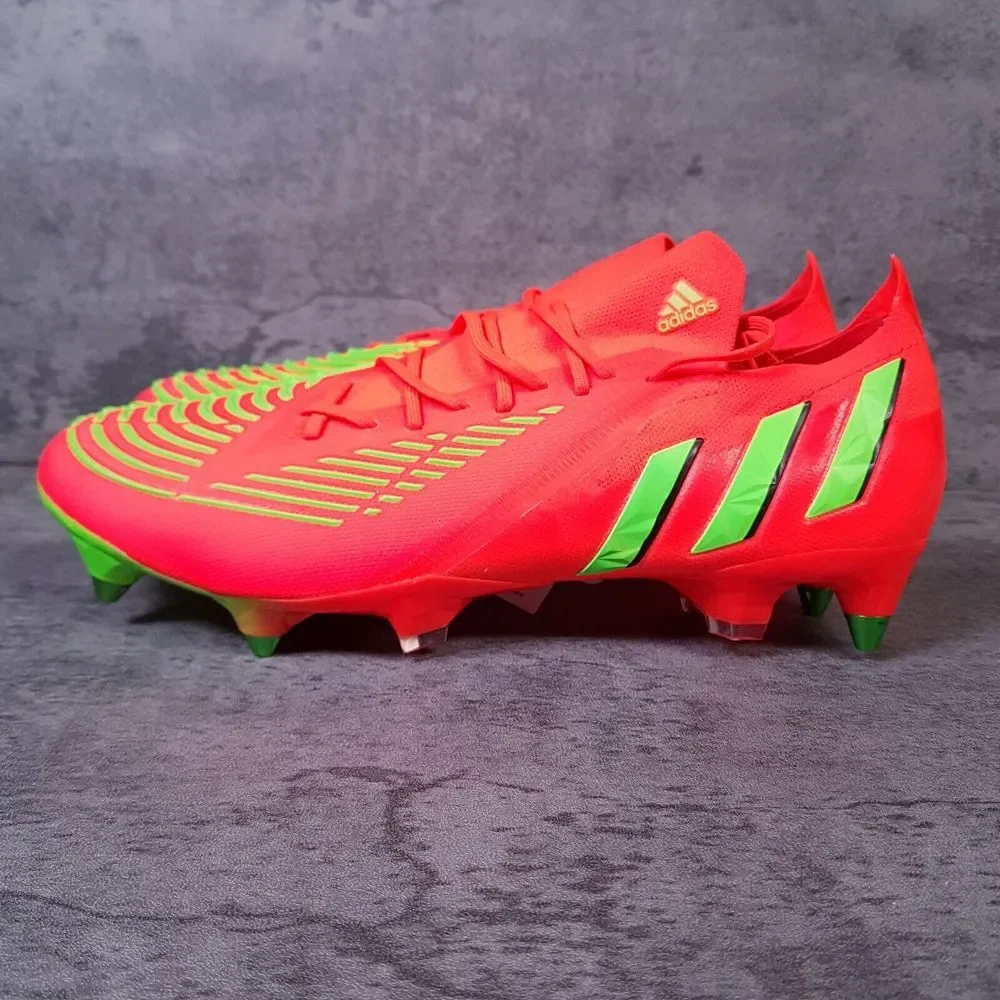 ADIDAS Predator Edge .1 Low SG Soccer Cleats Mens 10 Solar Red Green‎